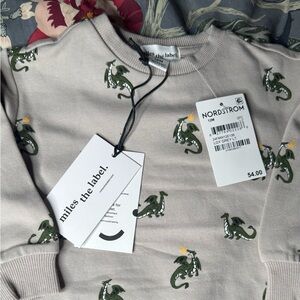 NWT! Miles the Label Dragon Print French Terry Sweatshirt and Jogger Set